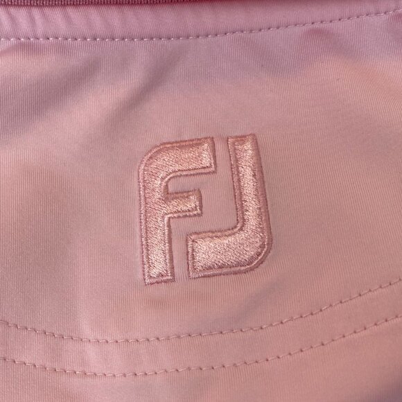 FootJoy Mens Polo Shirt Medium Pink Emblems & Logos Short Sleeve Casual Classic - Picture 5 of 8